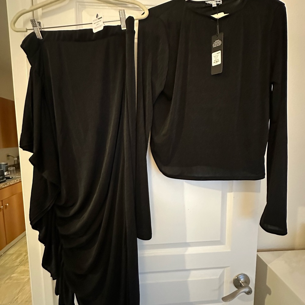 Chic Black Two-Piece Set